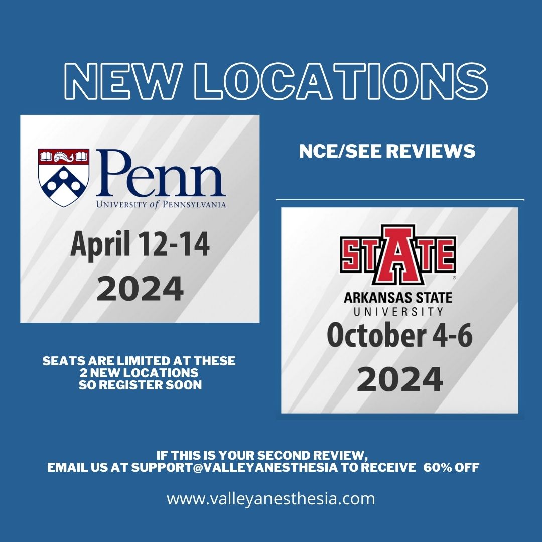 New dates and locations