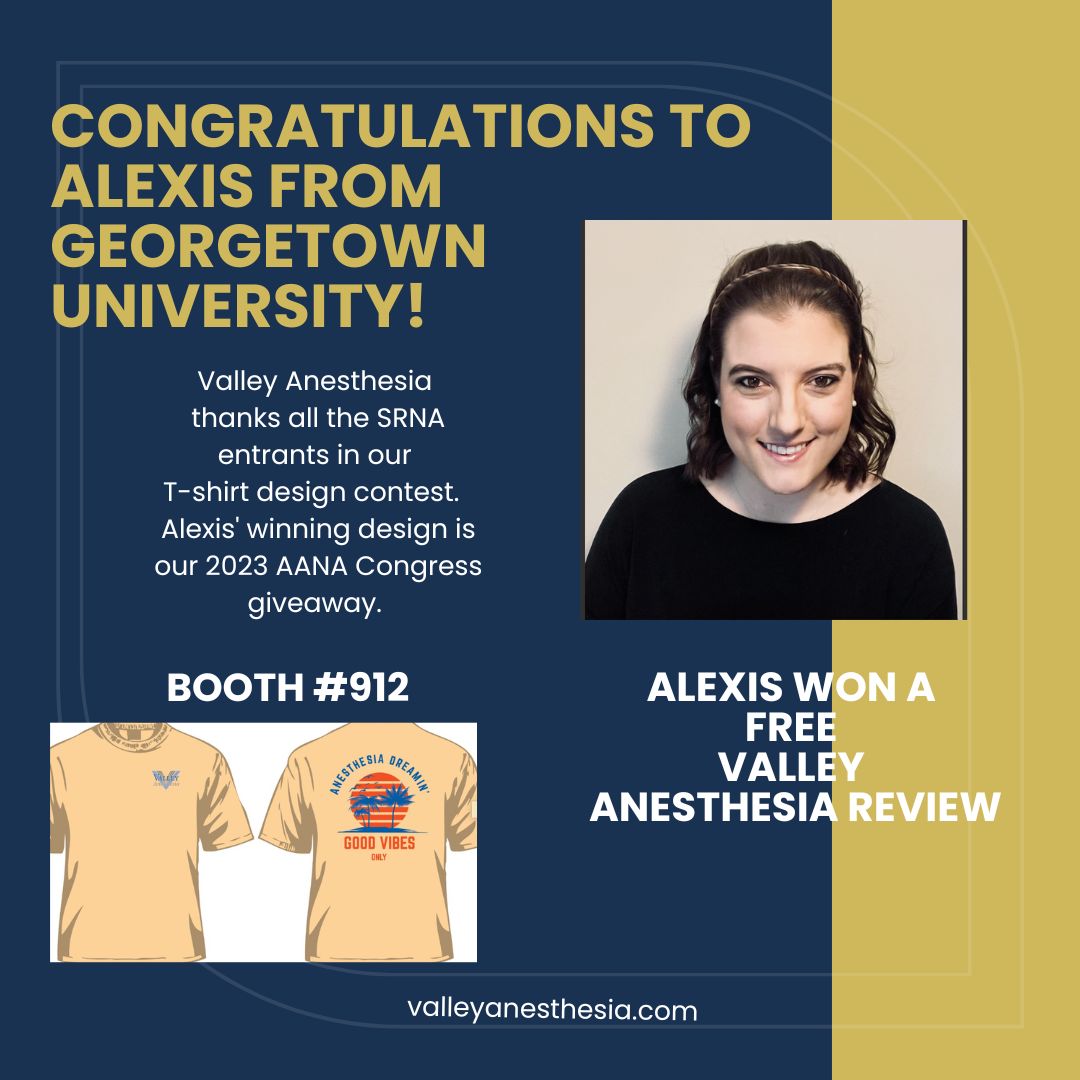 Stop by our booth at Congress to see what's new at Valley Anesthesia.