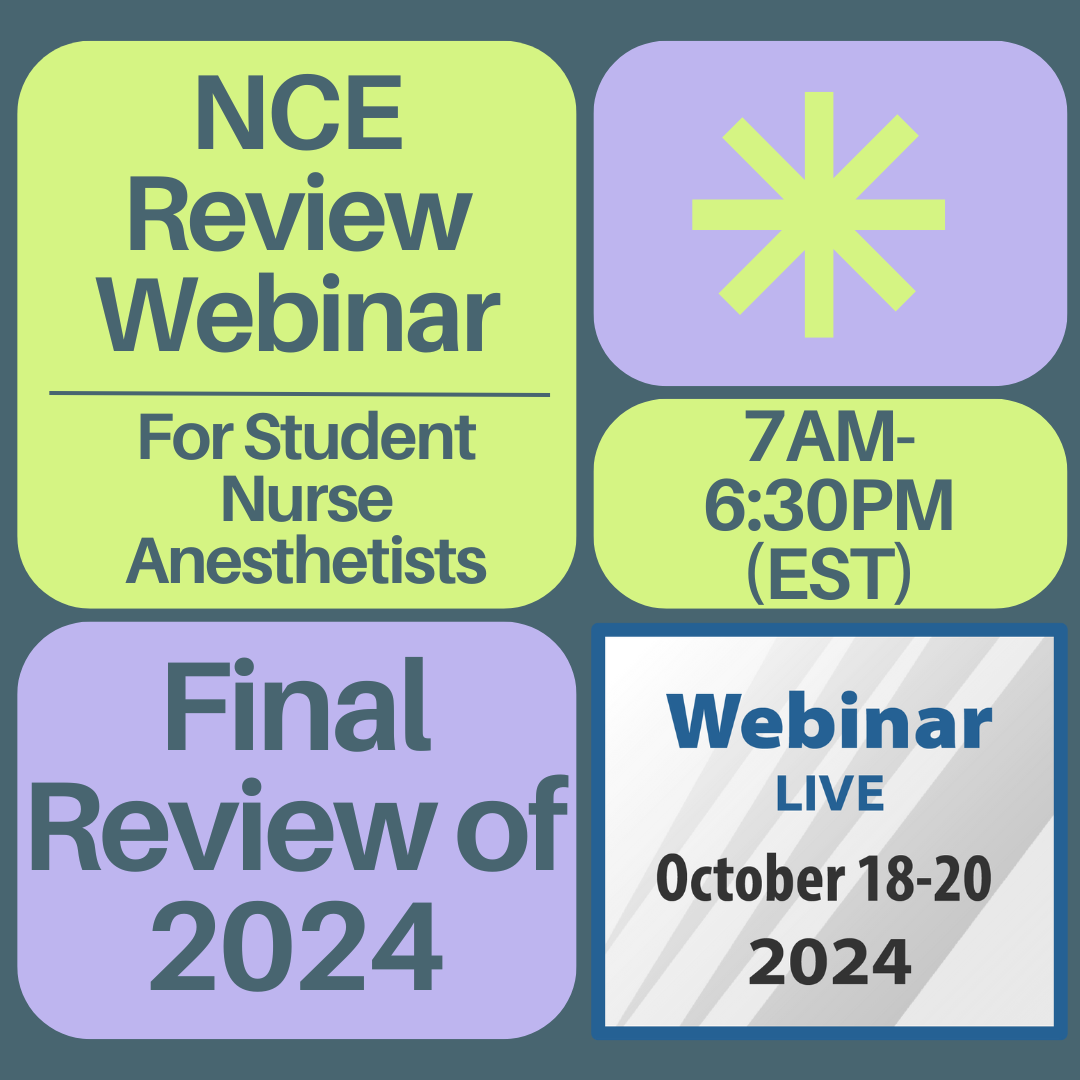 RRNAs! Valley's last NCE review is just around the corner. Enjoy a comprehensive NCE review course from the comfort of your own home with our live Webinar!  Our experienced instructors will take you through a guided NCE review over 3 days, covering all re